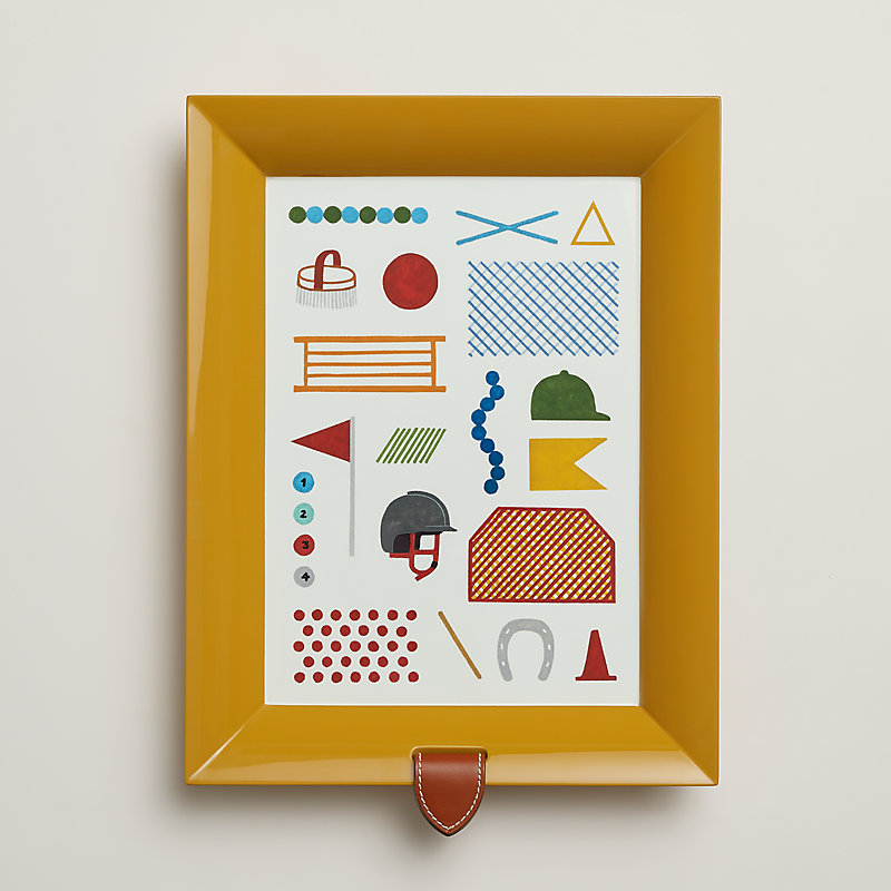 Atrium Saut Hermès letter tray - Yellow | Hermès USA